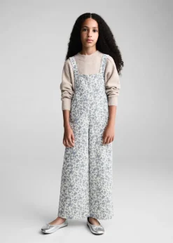 Dzieci MANGO Sukienki I Kombinezony*Ogrodniczki z kwiatowym wzorem