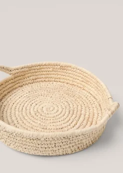 MANGO Kosze Do Salonu|Tace*Okrągła taca z naturalnych włókien