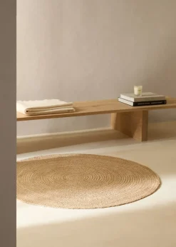 MANGO Dywany Do Sypialni|Dywany Do Salonu*Okrągły dywan z naturalnych włókien 110 cm