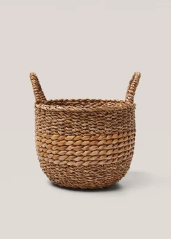 MANGO Kosze Do Sypialni|Kosze Do Salonu*Okrągły koszyk z naturalnych włókien 28 x 20 cm