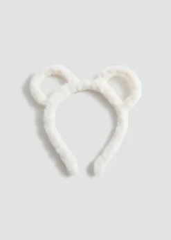 Dzieci MANGO Akcesoria*Opaska do włosów z futrzanymi uszami