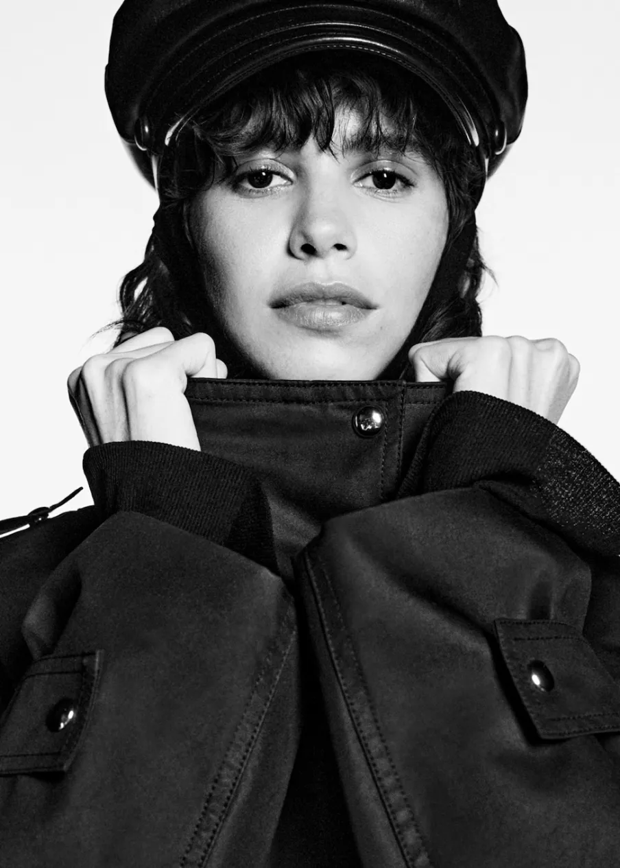 MANGO Kurtki*Parka oversize z guzikami