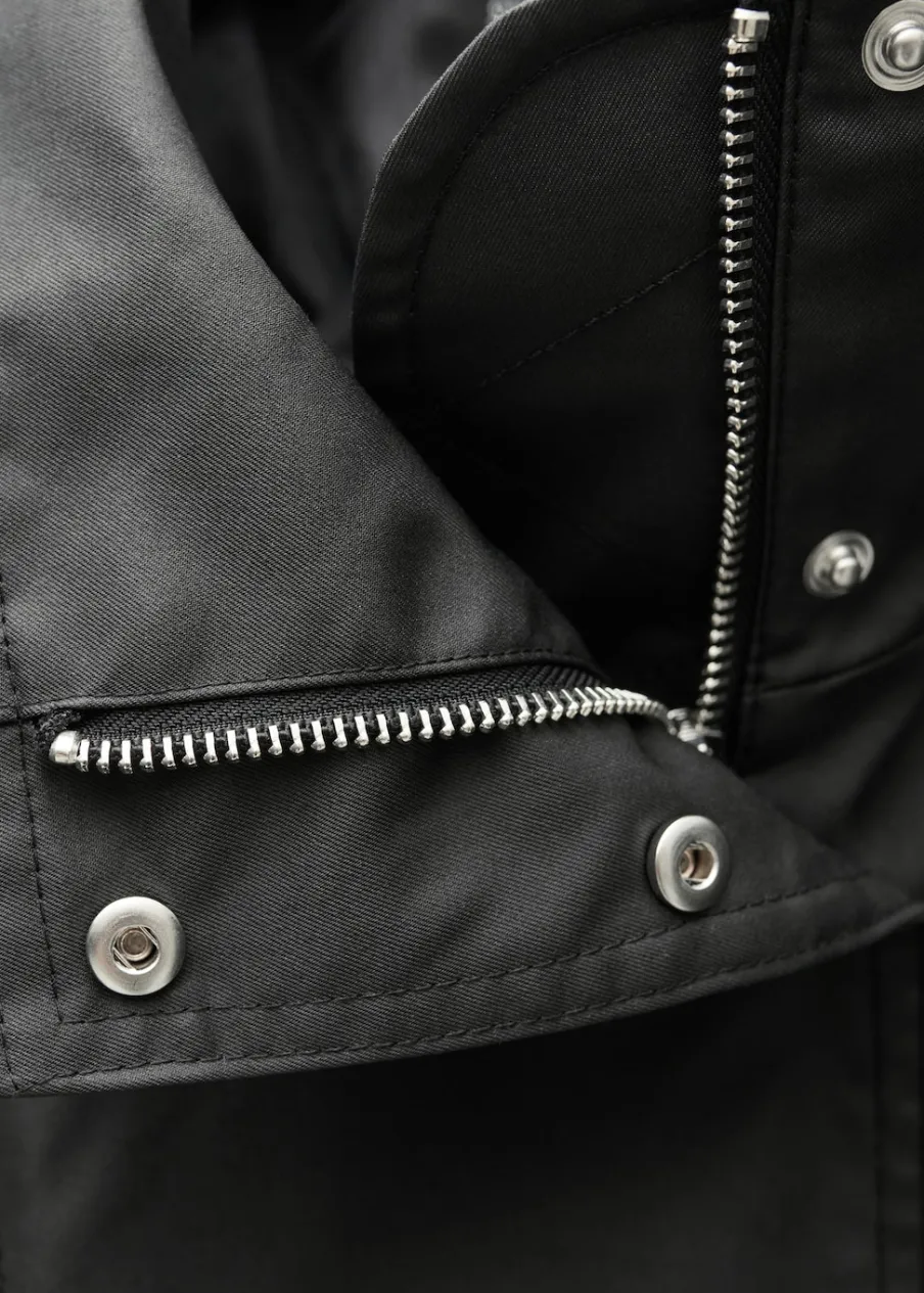 MANGO Kurtki*Parka oversize z guzikami