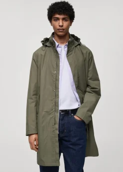 MANGO Płaszcze|Trencze*Parka z kapturem wodoodporna