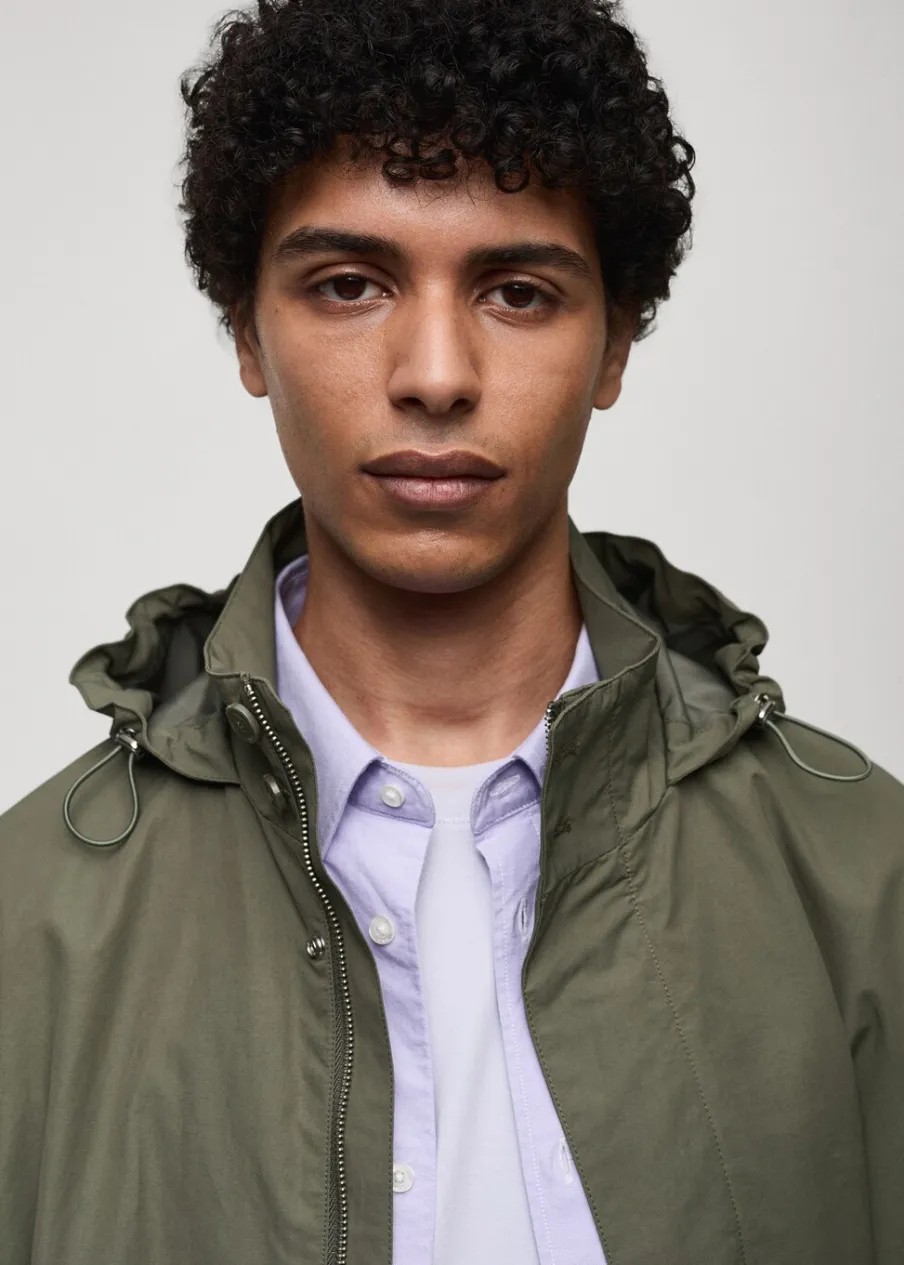 MANGO Płaszcze|Trencze*Parka z kapturem wodoodporna