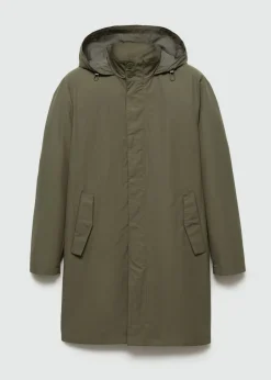 MANGO Płaszcze|Trencze*Parka z kapturem wodoodporna