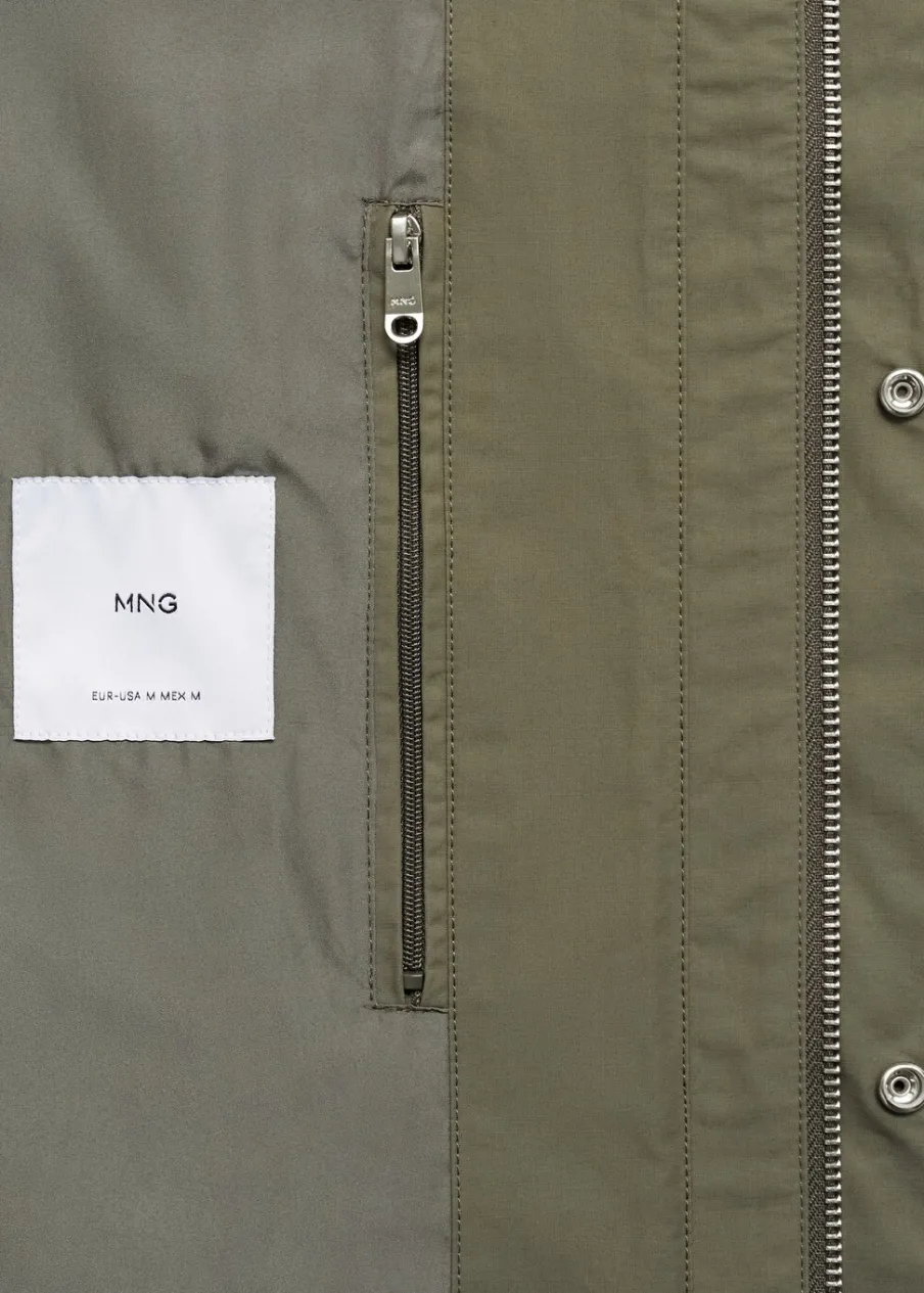 MANGO Płaszcze|Trencze*Parka z kapturem wodoodporna