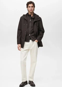 MANGO Kurtki I Koszule Wierzchnie|Trencze*Parka z kapturem wodoodporna