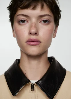 MANGO Kurtki*Parka z kontrastowym kołnierzem