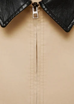 MANGO Kurtki*Parka z kontrastowym kołnierzem