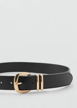 MANGO Paski*Pasek metalowa klamra