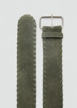 MANGO Paski*Pasek skórzany o zamszowym wykończeniu