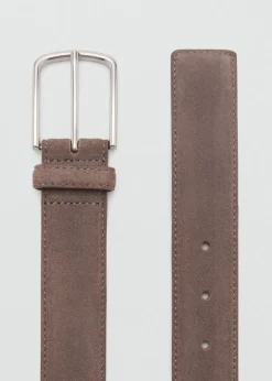 MANGO Akcesoria|Paski I Szelki*Pasek skórzany o zamszowym wykończeniu