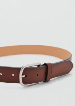 MANGO Skóra*Pasek wytłaczana skóra