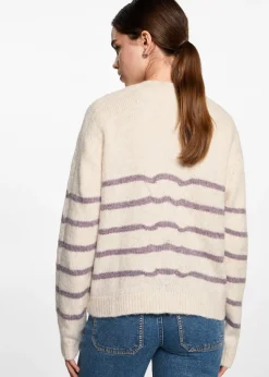 MANGO Swetry I Kardigany*Pasiasty sweter w ósemki