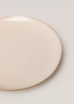 MANGO Zastawa Stołowa*Płaski talerz z kamionki z obwódką