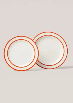 MANGO Zastawa Stołowa*Płaski talerz z kamionki z podwójną obwódką