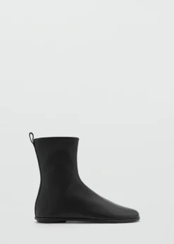 MANGO Buty|Akcesoria Skórzane*Płaskie, skórzane botki