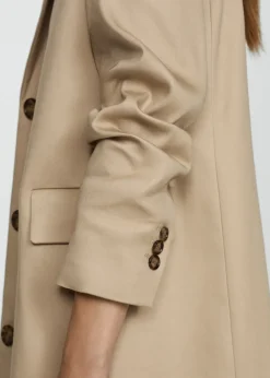 MANGO Płaszcze*Płaszcz bawełniany o prostym kroju midi