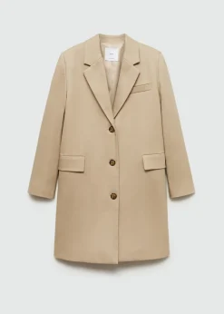 MANGO Płaszcze*Płaszcz bawełniany o prostym kroju midi