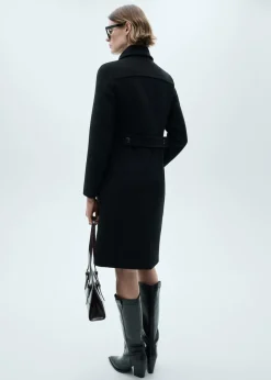 MANGO Płaszcze*Płaszcz dwurzędowy z mieszanki wełny