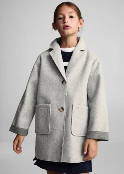 Dzieci MANGO Płaszcze I Kurtki*Płaszcz flauszowy z kieszeniami