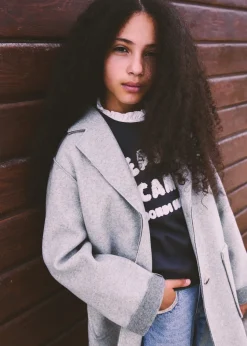 Dzieci MANGO Płaszcze I Kurtki*Płaszcz flauszowy z kieszeniami