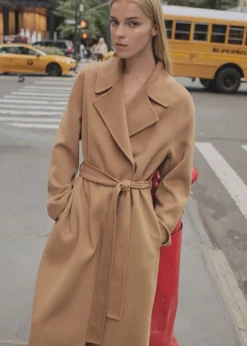 MANGO Płaszcze*Płaszcz handmade z paskiem