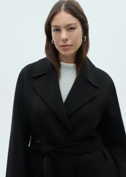 MANGO Płaszcze*Płaszcz handmade z paskiem