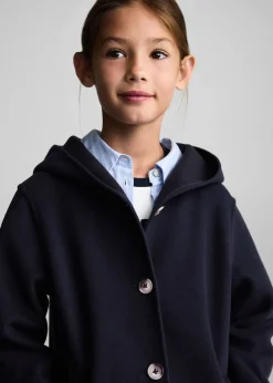 Dzieci MANGO Płaszcze I Kurtki*Płaszcz na guziki z kapturem