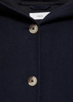 Dzieci MANGO Płaszcze I Kurtki*Płaszcz na guziki z kapturem