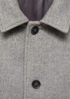 MANGO Płaszcze*Płaszcz regular fit z wełny w jodełkę