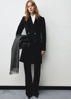 MANGO Płaszcze*Płaszcz wełniany dwurzędowy midi