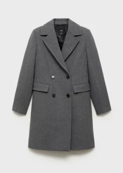 MANGO Płaszcze*Płaszcz wełniany dwurzędowy midi