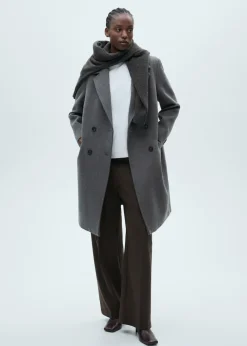 MANGO Płaszcze*Płaszcz wełniany dwurzędowy midi