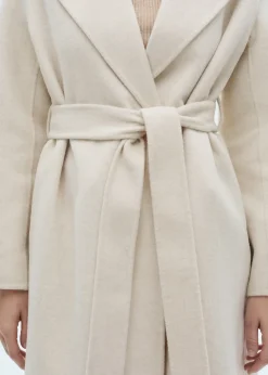 MANGO Płaszcze*Płaszcz wełniany handmade z paskiem