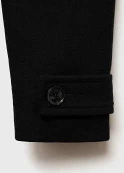 MANGO Płaszcze*Płaszcz wełniany midi na guziki