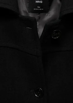 MANGO Płaszcze*Płaszcz wełniany midi na guziki