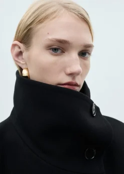 MANGO Płaszcze*Płaszcz wełniany midi z otulającym szyję kołnierzem