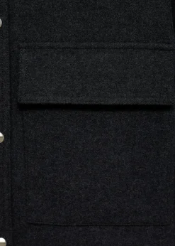 MANGO Płaszcze*Płaszcz wełniany midi z wysokim kołnierzem