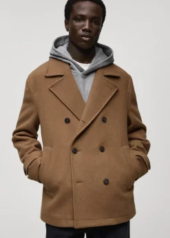 MANGO Płaszcze*Płaszcz wełniany z asymetrycznym zapięciem