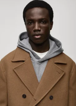 MANGO Płaszcze*Płaszcz wełniany z asymetrycznym zapięciem