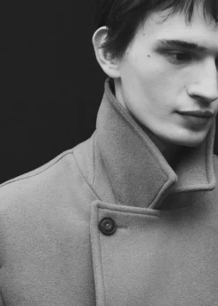 MANGO Płaszcze*Płaszcz wełniany z asymetrycznym zapięciem