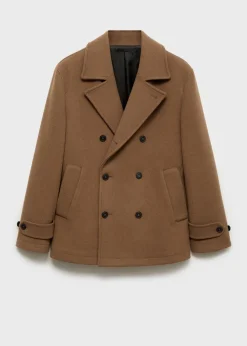 MANGO Płaszcze*Płaszcz wełniany z asymetrycznym zapięciem