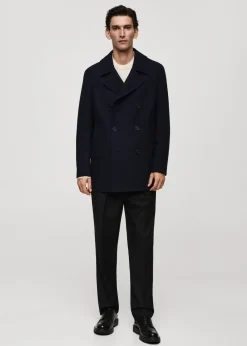 MANGO Płaszcze*Płaszcz wełniany z dwurzędowym zapięciem na guziki