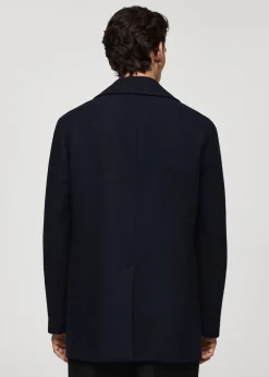 MANGO Płaszcze*Płaszcz wełniany z dwurzędowym zapięciem na guziki