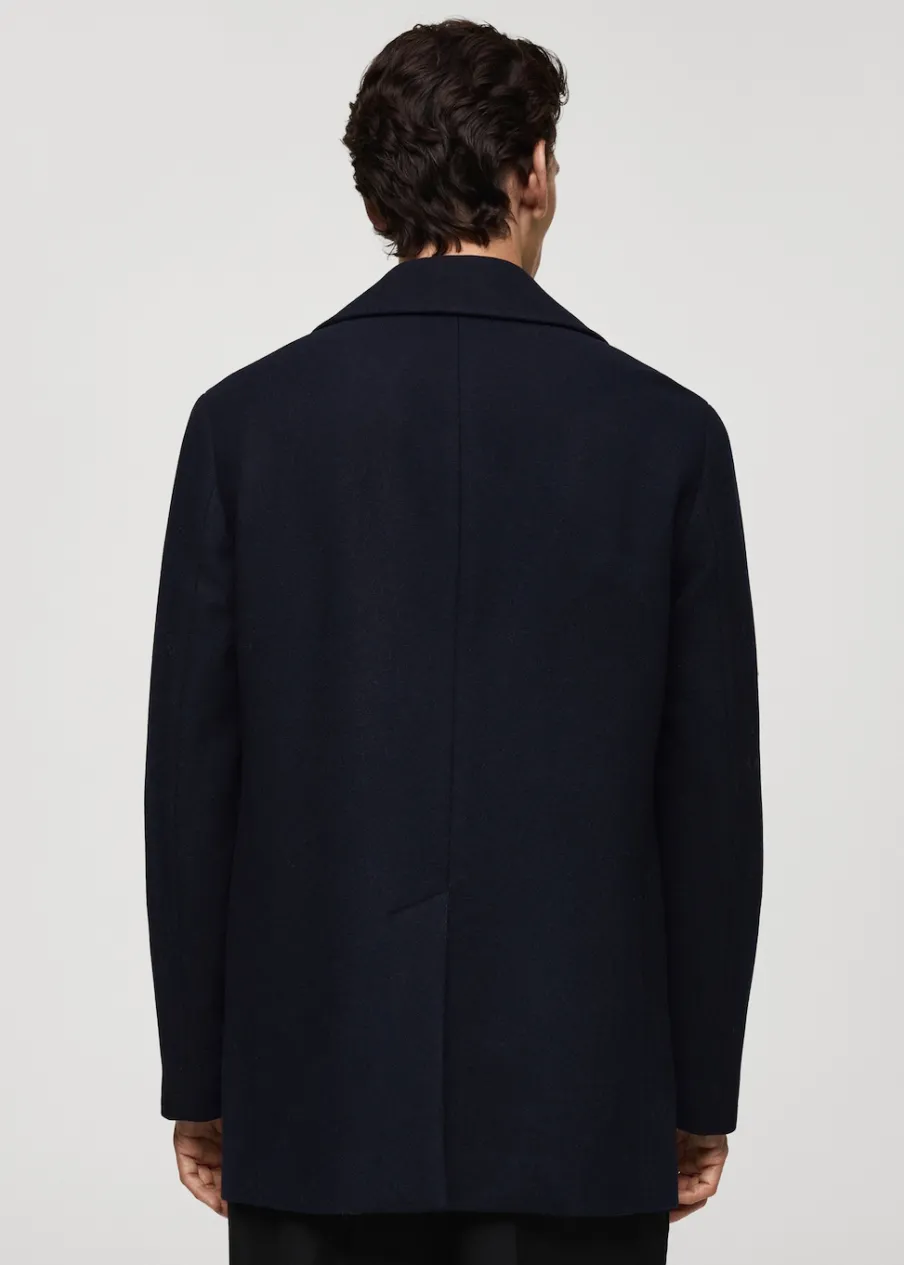 MANGO Płaszcze*Płaszcz wełniany z dwurzędowym zapięciem na guziki