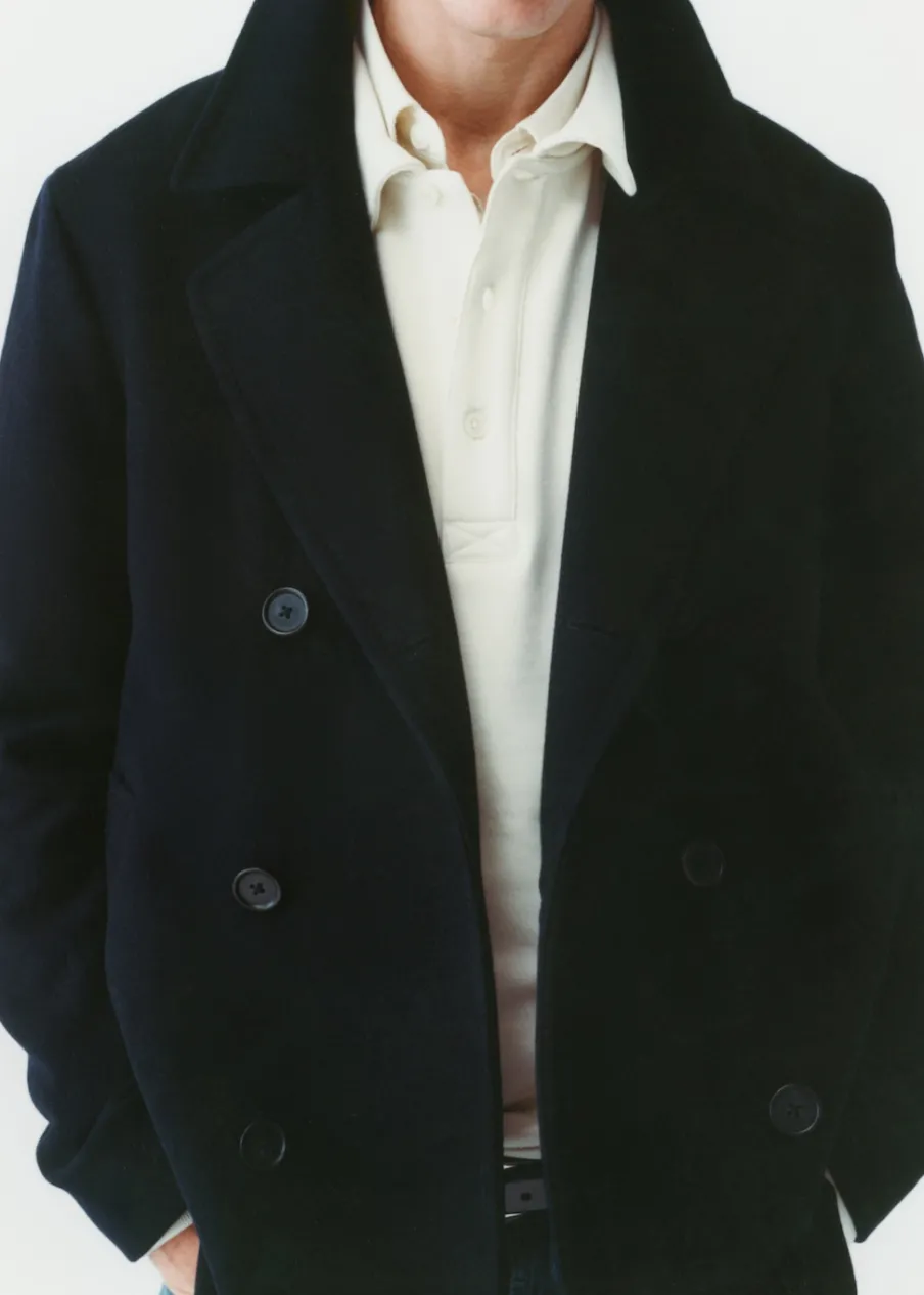 MANGO Płaszcze*Płaszcz wełniany z dwurzędowym zapięciem na guziki