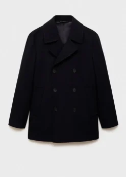 MANGO Płaszcze*Płaszcz wełniany z dwurzędowym zapięciem na guziki