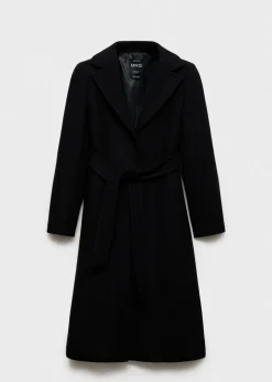 MANGO Płaszcze*Płaszcz wełniany z odpinanym kołnierzem futrzanym